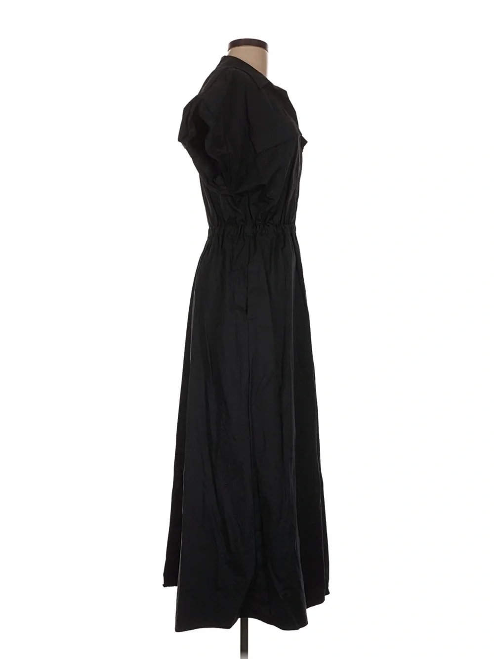 Abercrombie & Fitch Black Puff-Sleeve Maxi Dress
